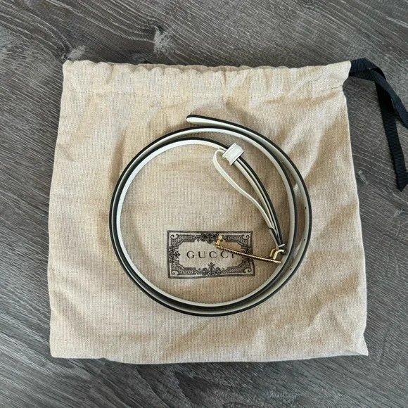 Gucci Thin Belt with Interlocking G Buckle - 90cm - Picture 2 of 11